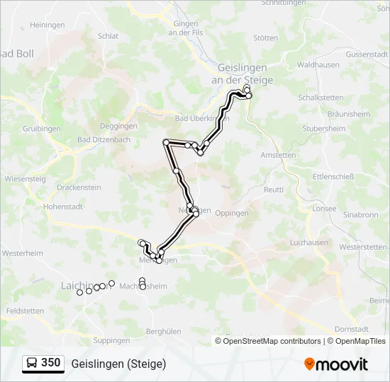 350 Bus Line Map
