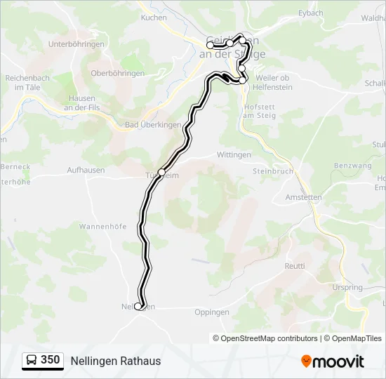 350 Bus Line Map