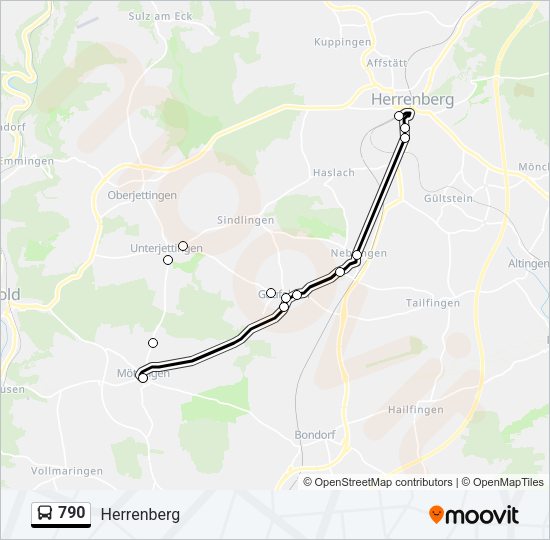 790 Bus Line Map