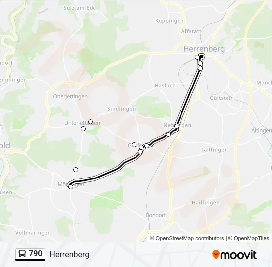790 Bus Line Map