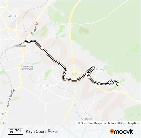 791 Bus Line Map