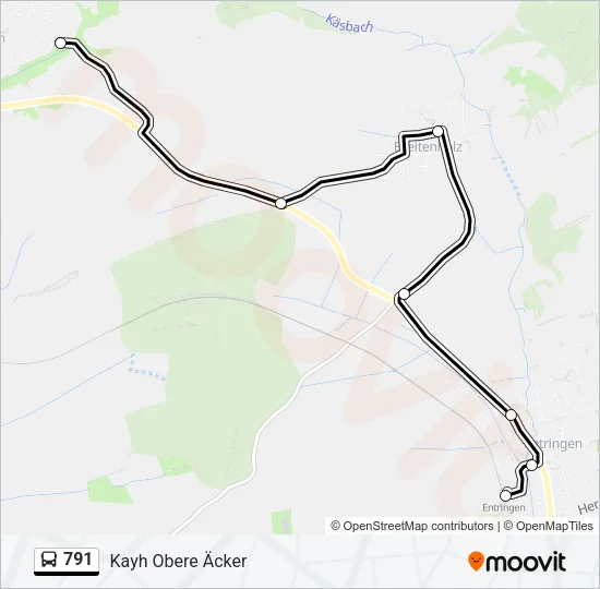 791 Bus Line Map