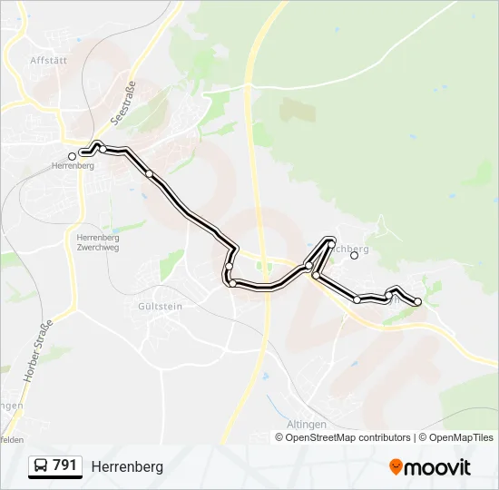 791 Bus Line Map