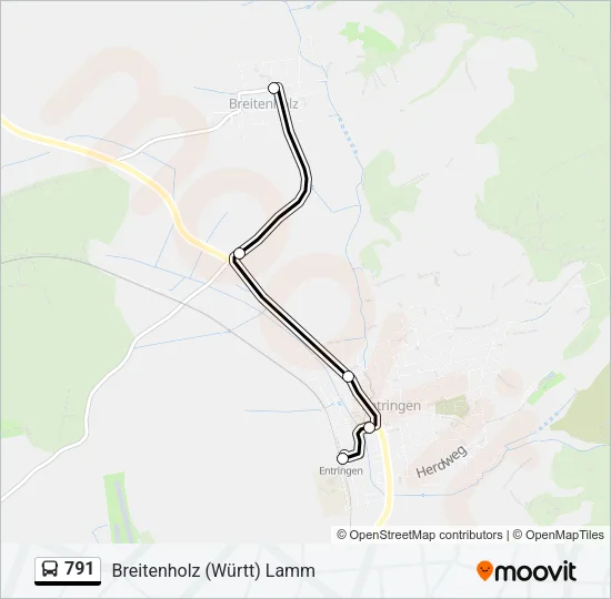 791 Bus Line Map