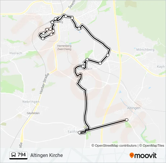 794 Bus Line Map