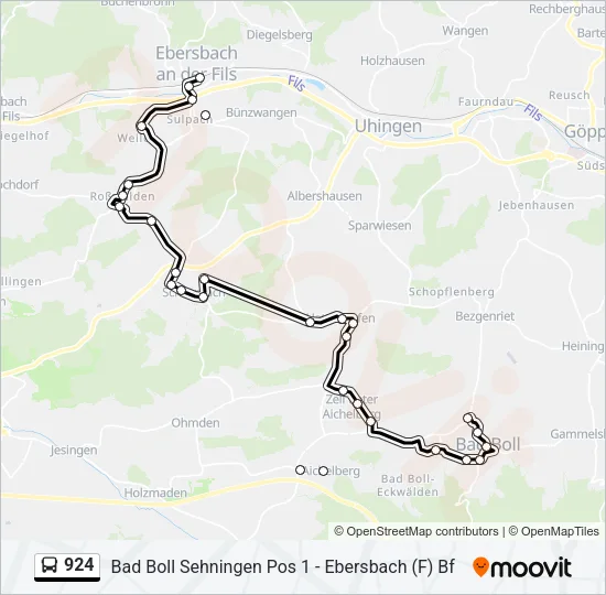 924 Bus Line Map