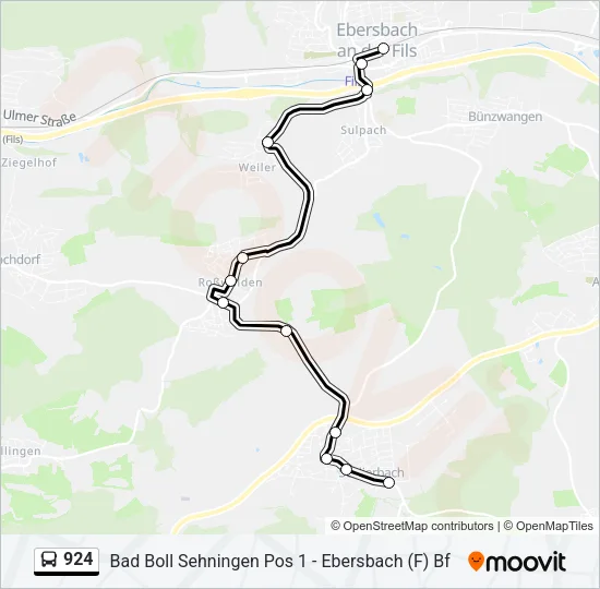 924 Bus Line Map