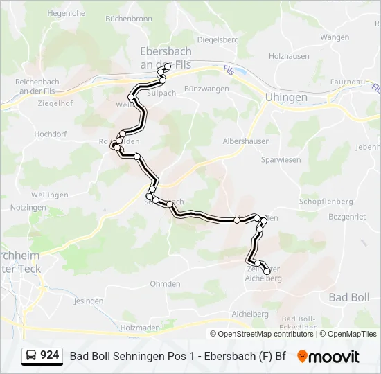 924 Bus Line Map