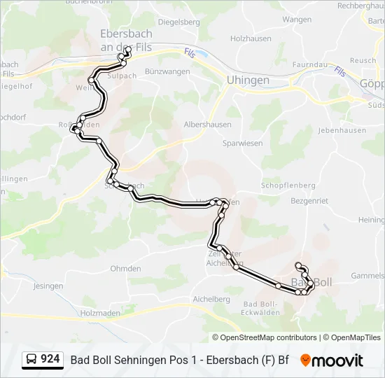 924 Bus Line Map