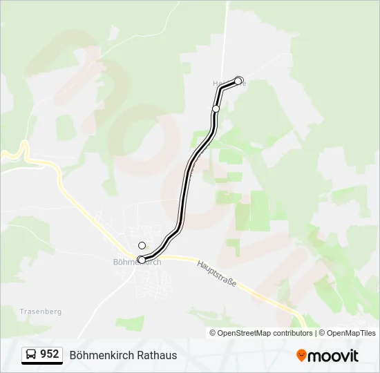 952 Bus Line Map