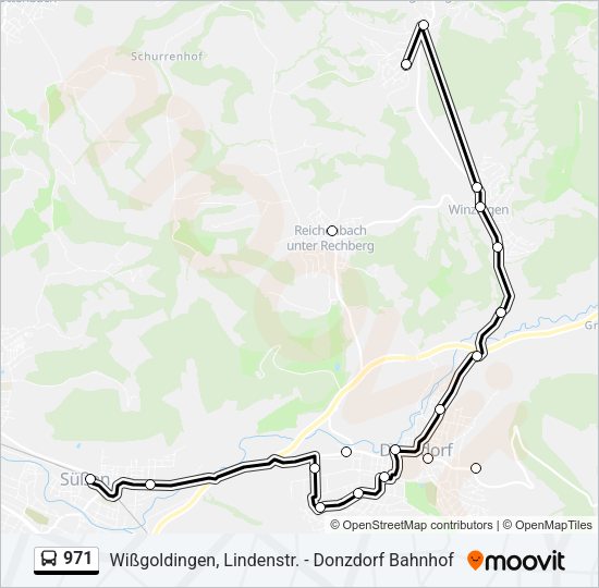 971 Bus Line Map