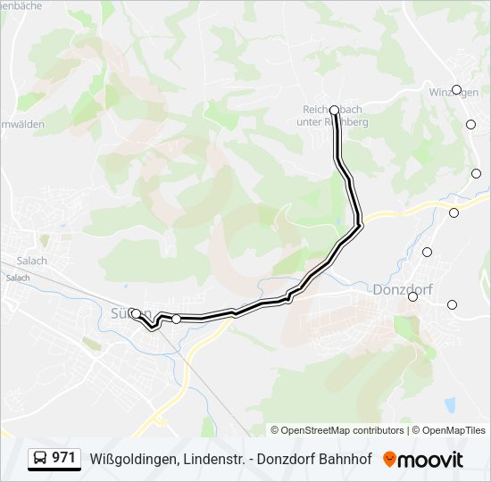 971 Bus Line Map