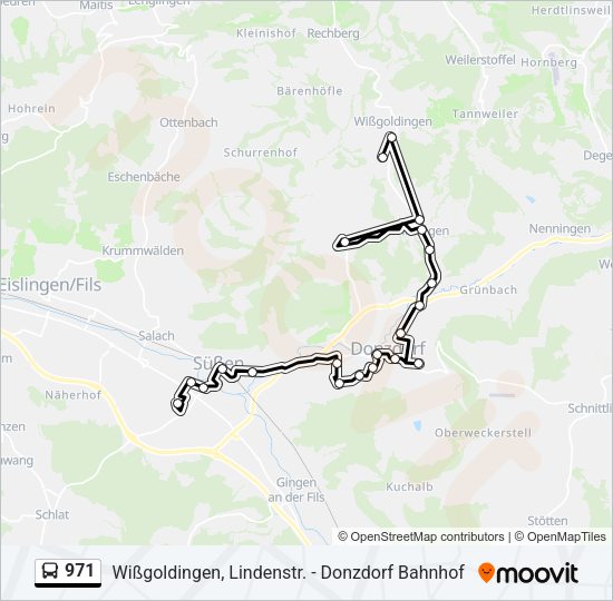 971 Bus Line Map