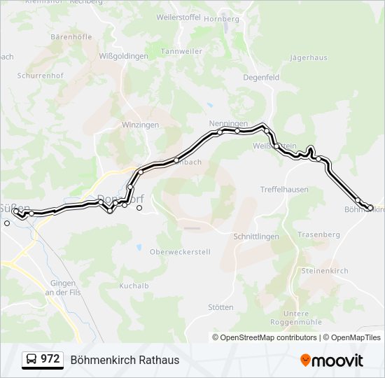 972 Bus Line Map