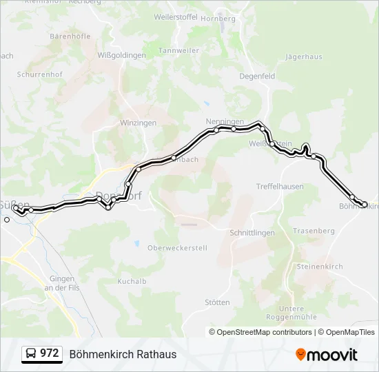 972 Bus Line Map