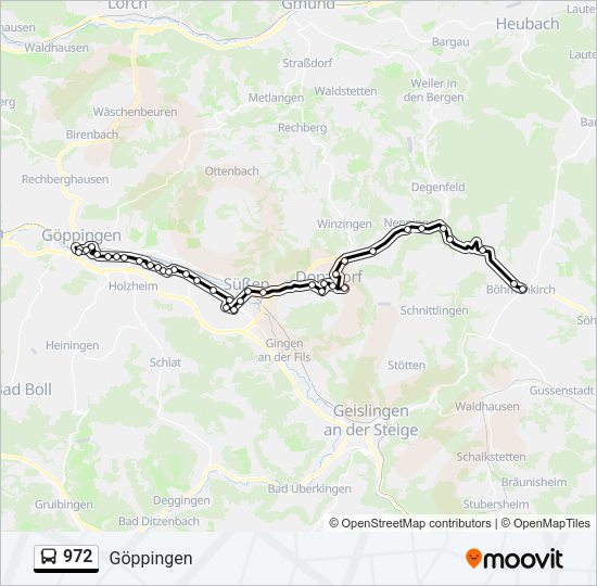 972 Bus Line Map