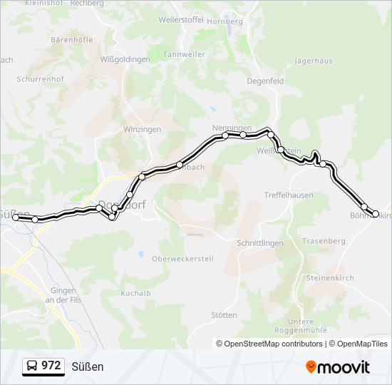 972 Bus Line Map