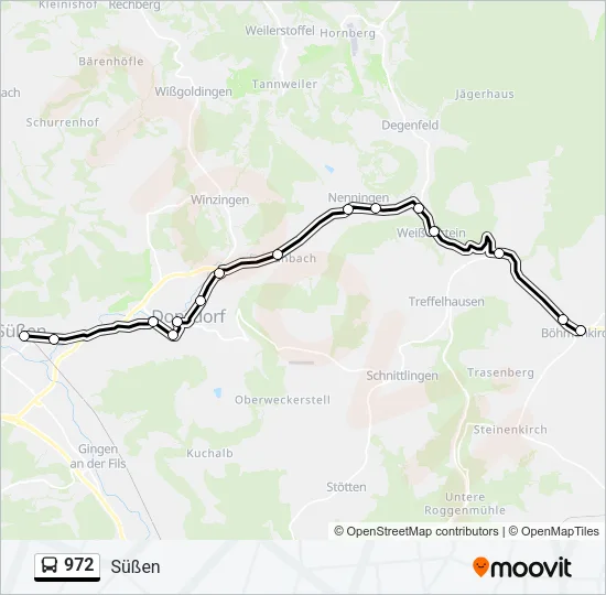 972 Bus Line Map