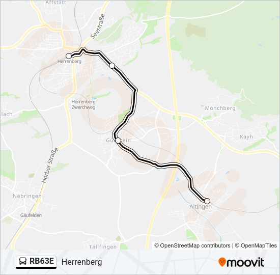 RB63E Bus Line Map