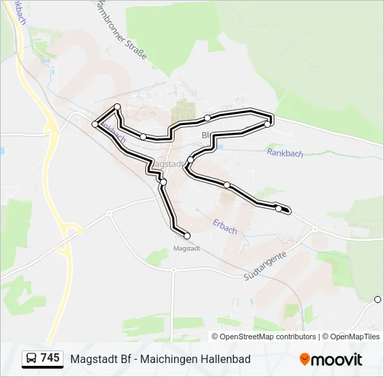 745 Bus Line Map