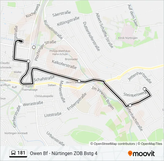181 Bus Line Map