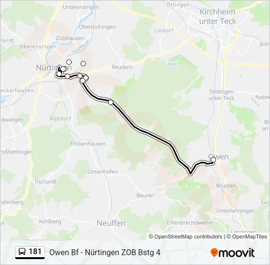 181 Bus Line Map