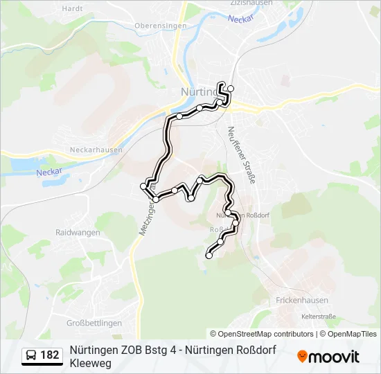 182 Bus Line Map