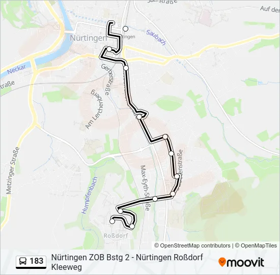 183 Bus Line Map