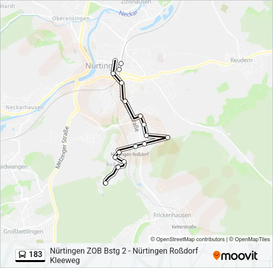 183 Bus Line Map