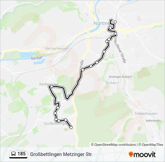 185 Bus Line Map