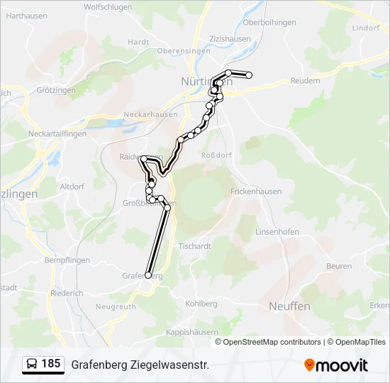 185 Bus Line Map