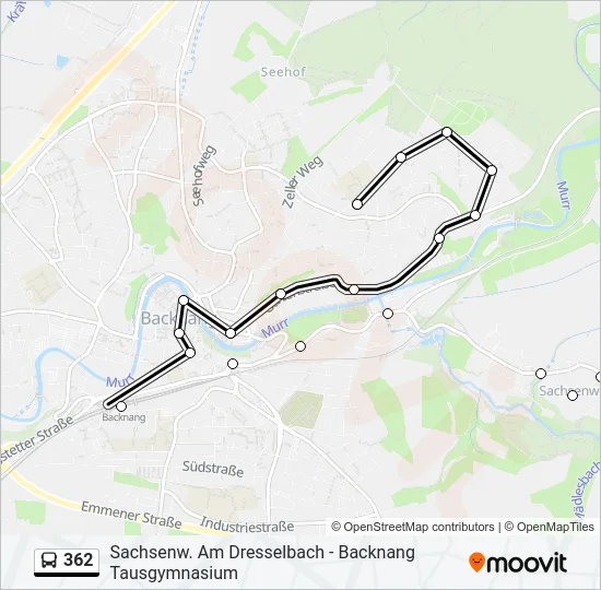 362 Bus Line Map