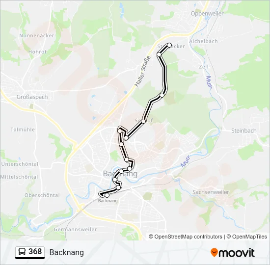 368 Bus Line Map