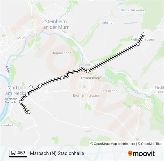 457 Bus Line Map