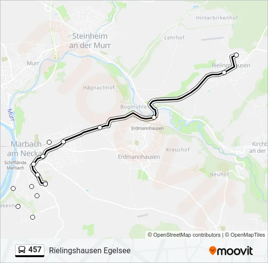 457 Bus Line Map