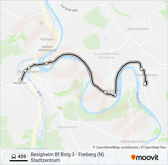 459 Bus Line Map