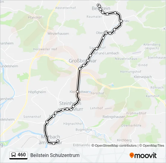460 Bus Line Map
