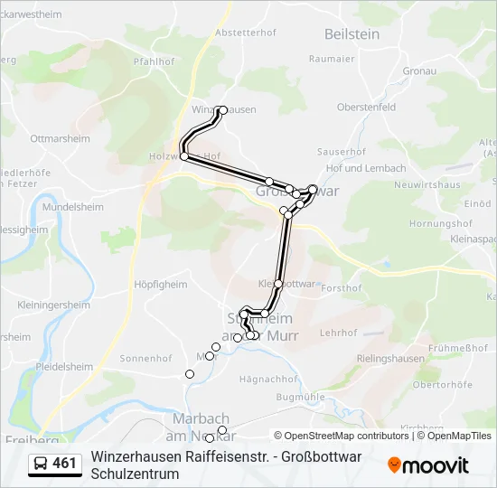 461 Bus Line Map