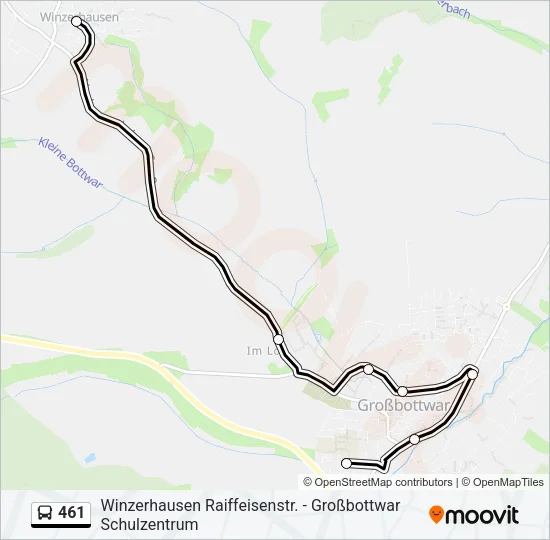 461 Bus Line Map