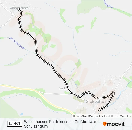 461 Bus Line Map