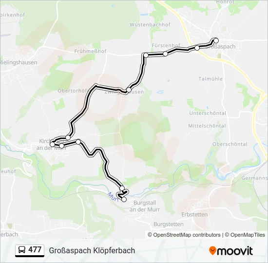 477 Bus Line Map