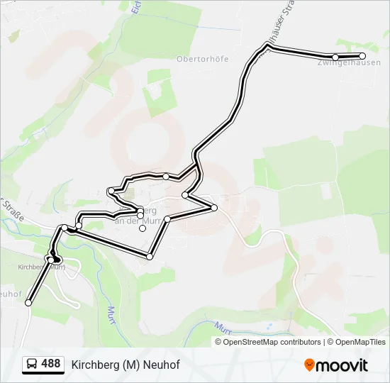 488 Bus Line Map