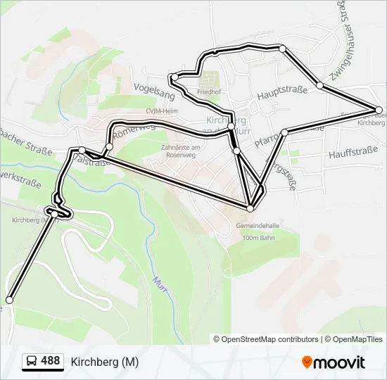 488 Bus Line Map