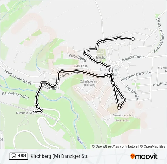 488 Bus Line Map