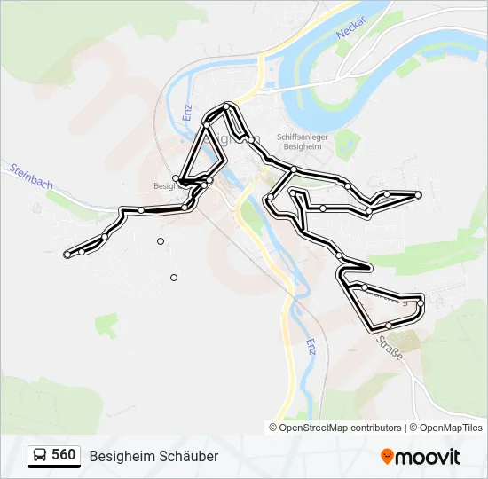 560 Bus Line Map