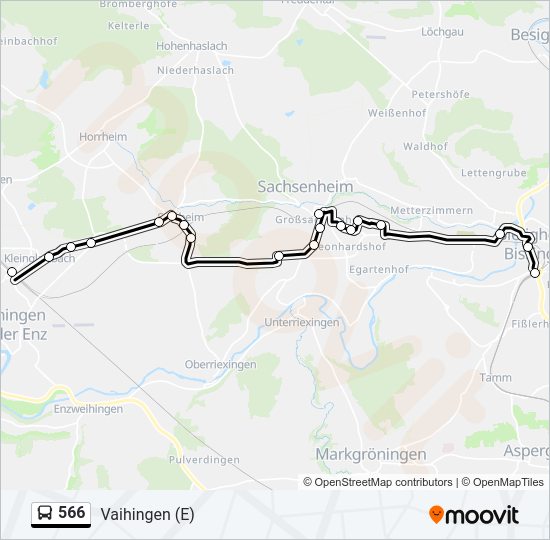 Автобус 566: карта маршрута