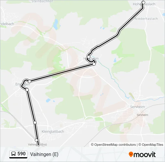 590 Bus Line Map