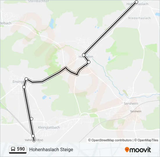 590 Bus Line Map