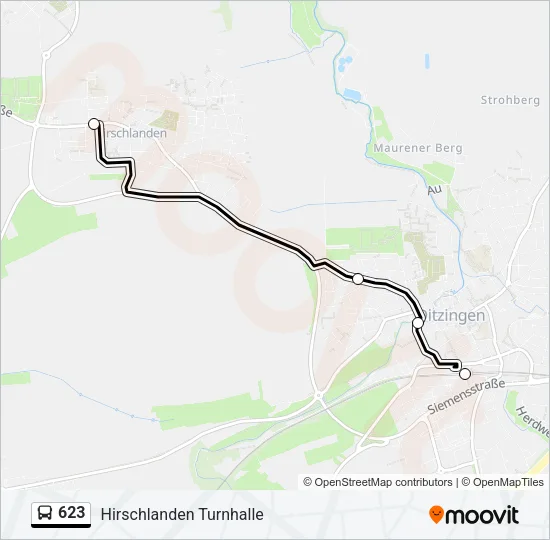 623 Bus Line Map