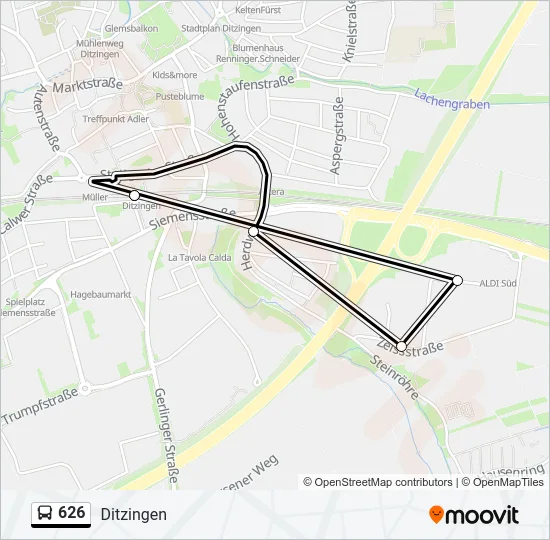 626 Bus Line Map